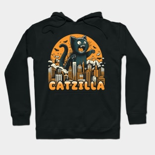 Catzilla - Funny Vintage Cat Hoodie